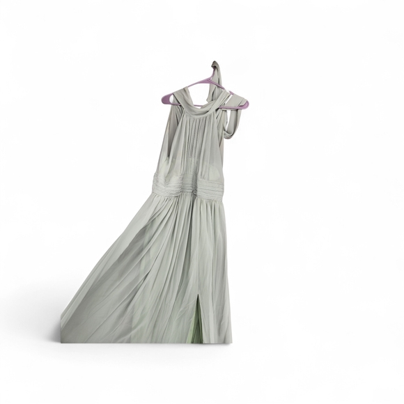 Bill Levkoff Sage Green Halter Maxi Dress - Picture 2 of 4